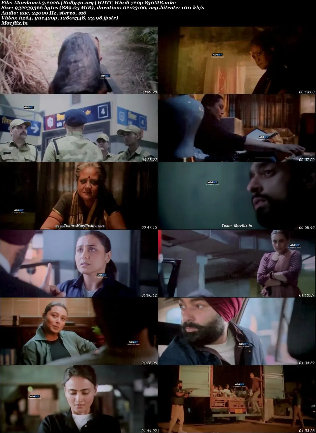 Mardaani 3 2026 HDTC Hindi Full Movie Download 1080p  720p  480p