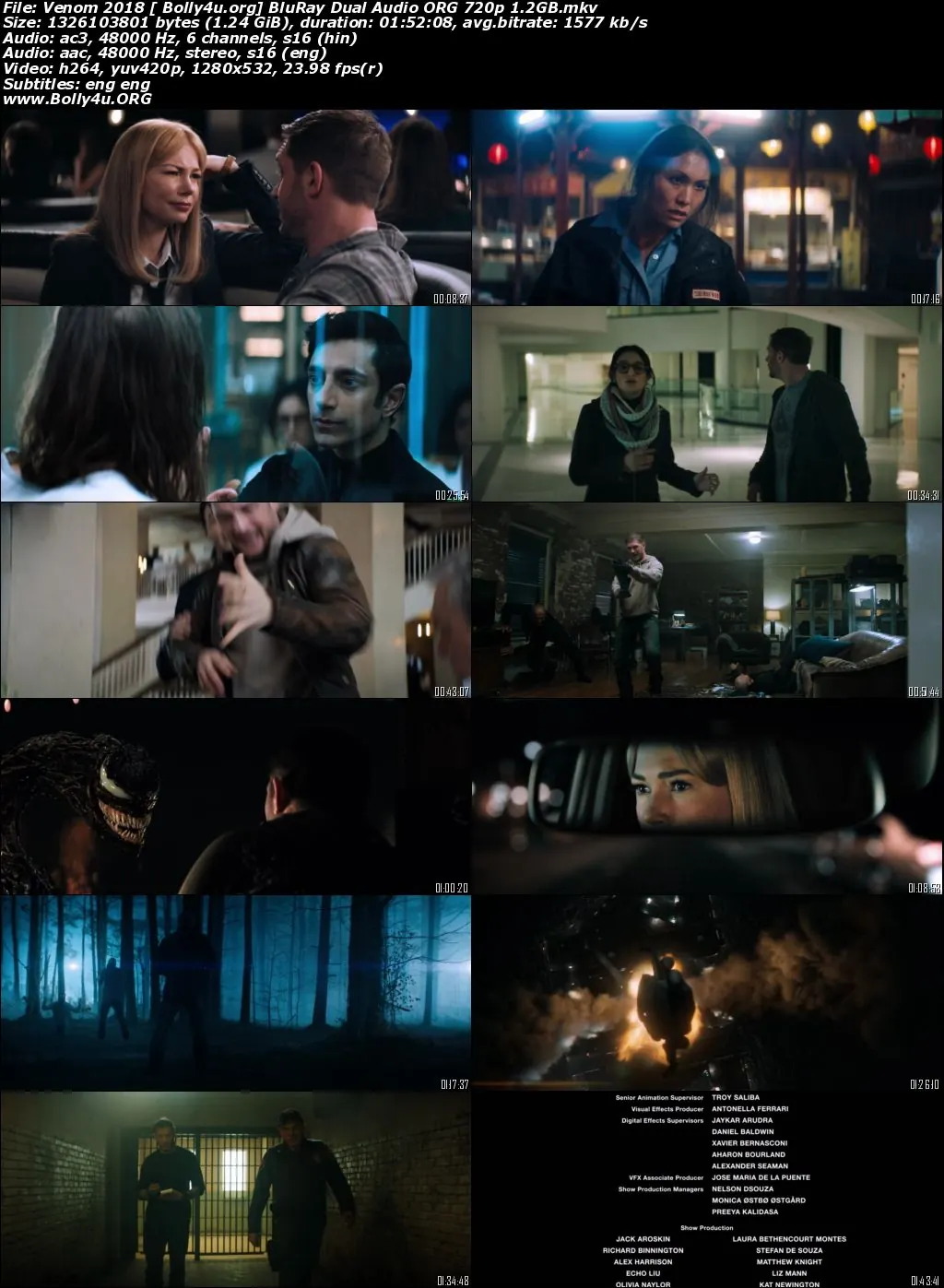 Venom 2018 BluRay 350Mb Hindi Dubbed Dual Audio ORG 480p ESub Download