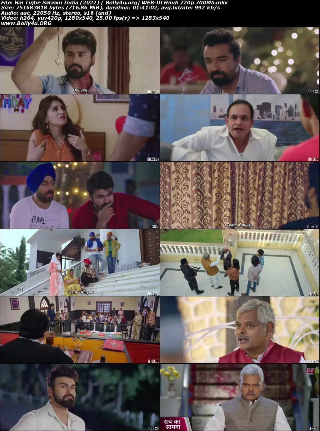 Hai Tujhe Salaam India 2022 WEB-DL Hindi Movie Download 720p  480p