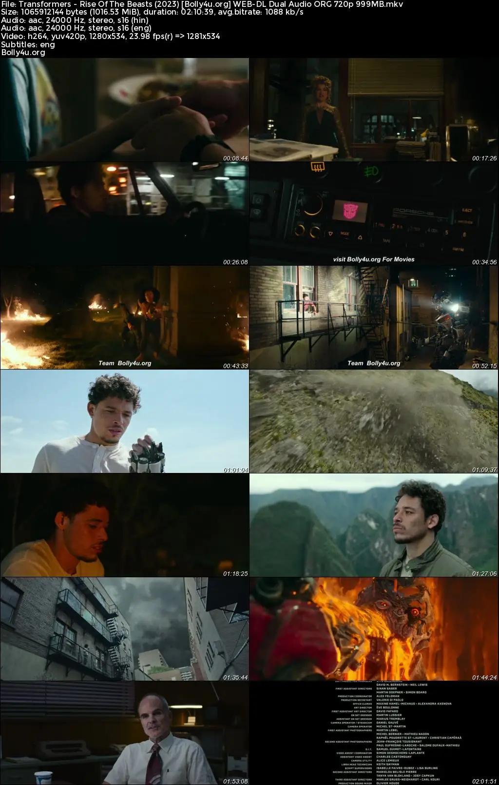 Transformers Rise of The Beasts 2023 WEB-DL Hindi Dual Audio ORG Full Movie Download 1080p  720p  480p