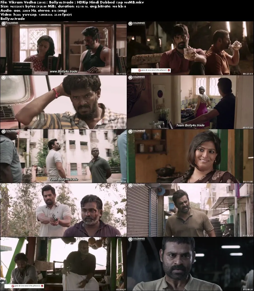 Vikram Vedha 2018 HDRip 900MB Hindi Dubbed 720p Download