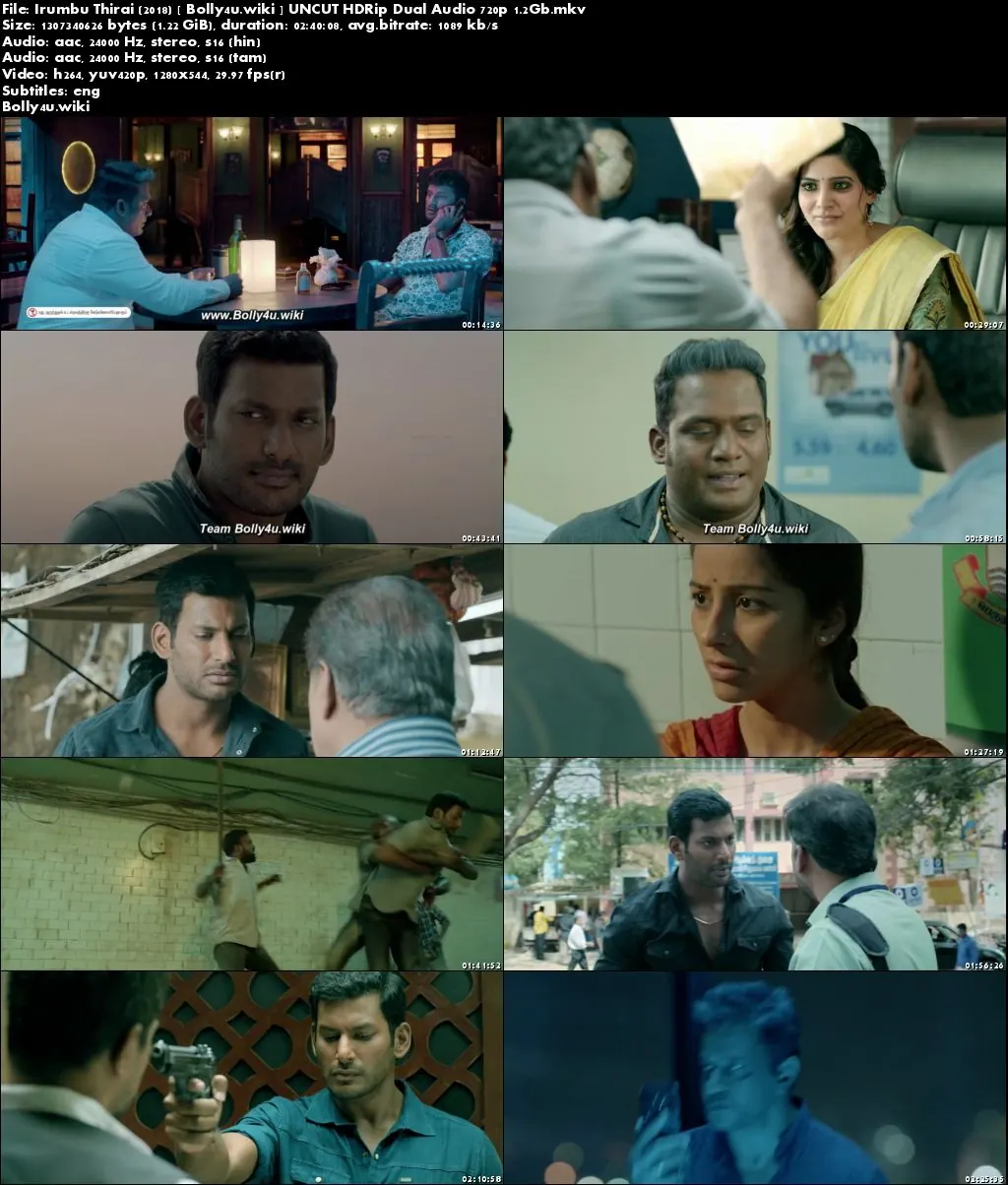 Irumbu Thirai 2018 HDRip 450MB UNCUT Hindi Dual Audio 480p ESub Download