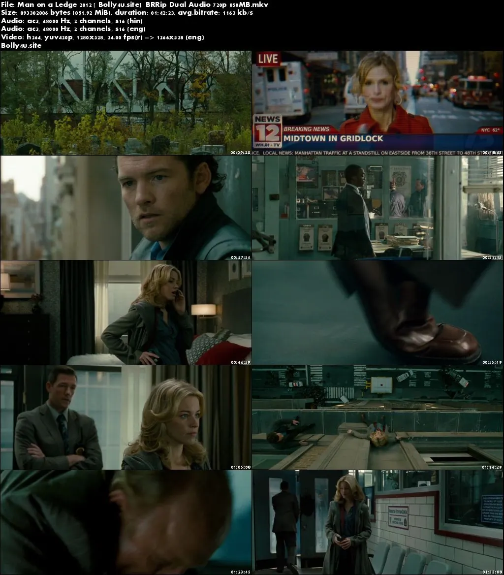 Man on a Ledge 2012 BluRay 850MB Hindi Dual Audio 720p Download Man on a Ledge 2012 BluRay 850MB Hindi Dual Audio 720p Download