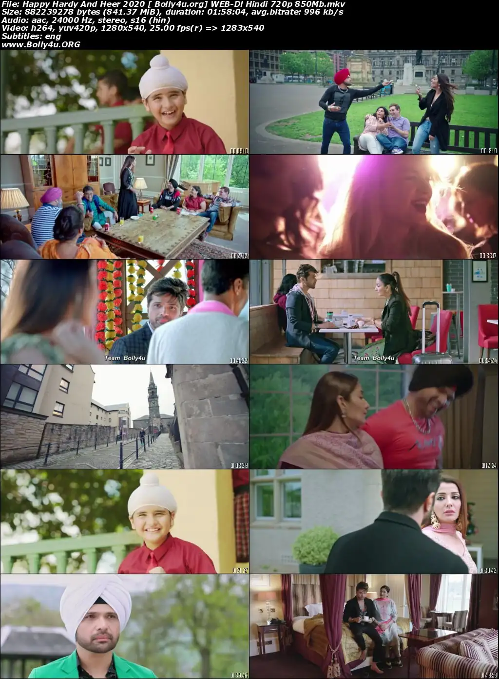 Happy Hardy And Heer 2020 WEB-DL 850Mb Hindi Movie Download 720p