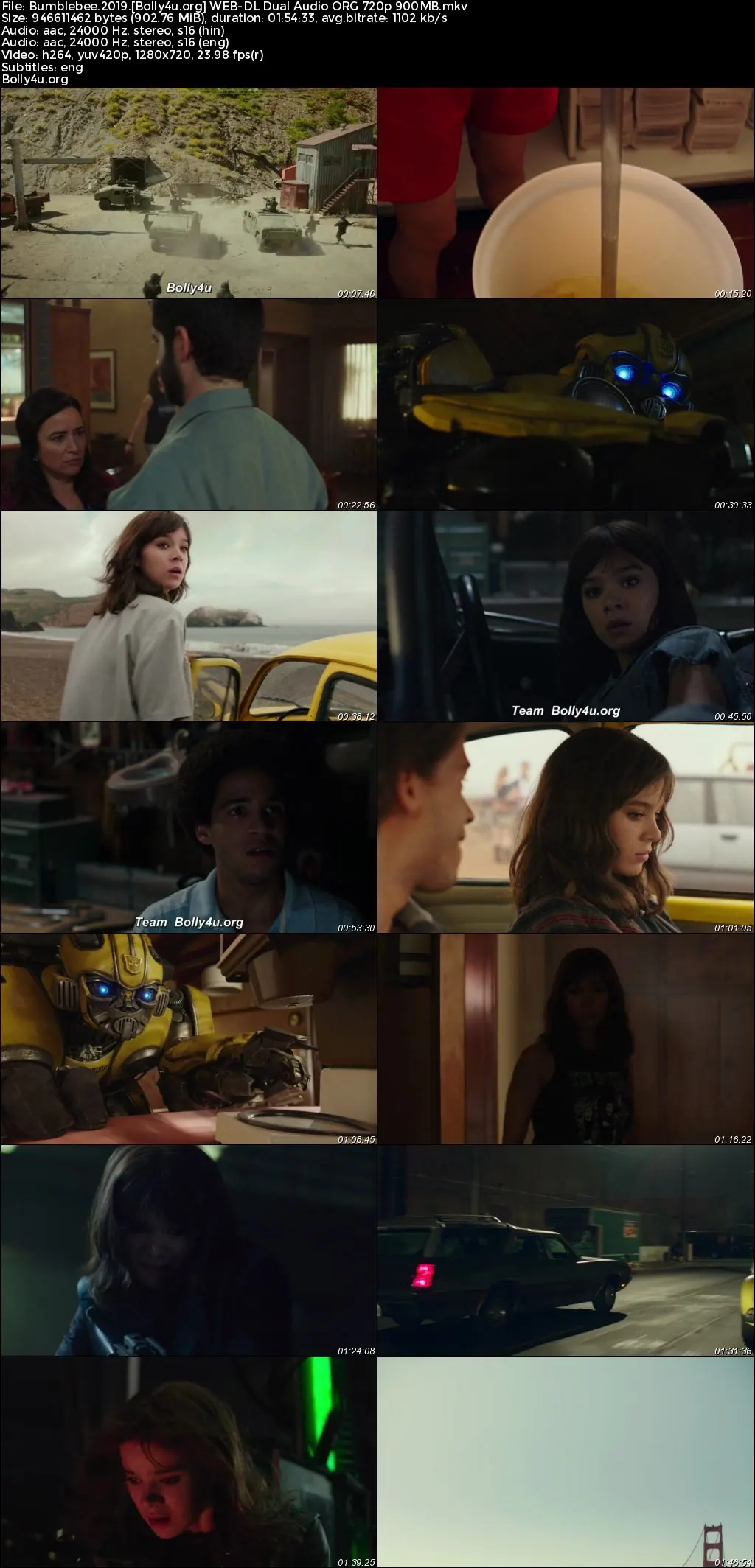 Bumblebee 2018 WEB-DL Hindi Dual Audio ORG Full Movie Download 1080p  720p  480p