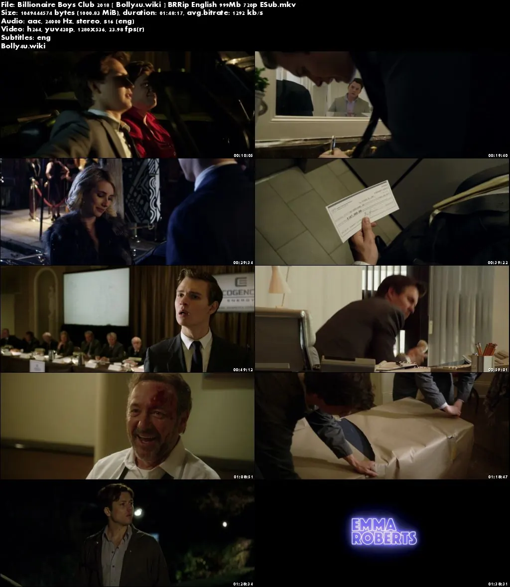 Billionaire Boys Club 2018 BRRip 999Mb English 720p ESub Download