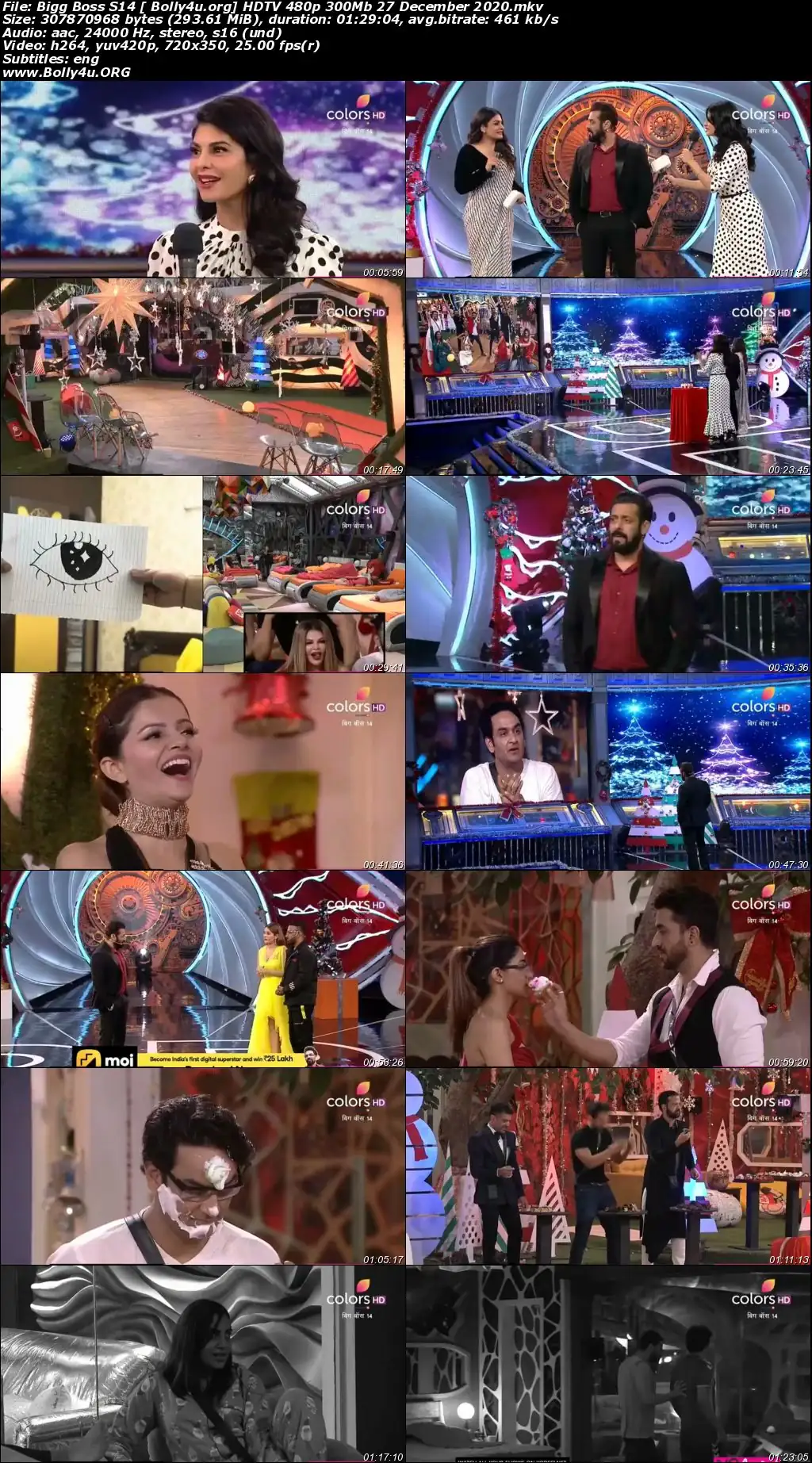 Bigg Boss S14 HDTV 480p 300Mb 27 December 2020 Download