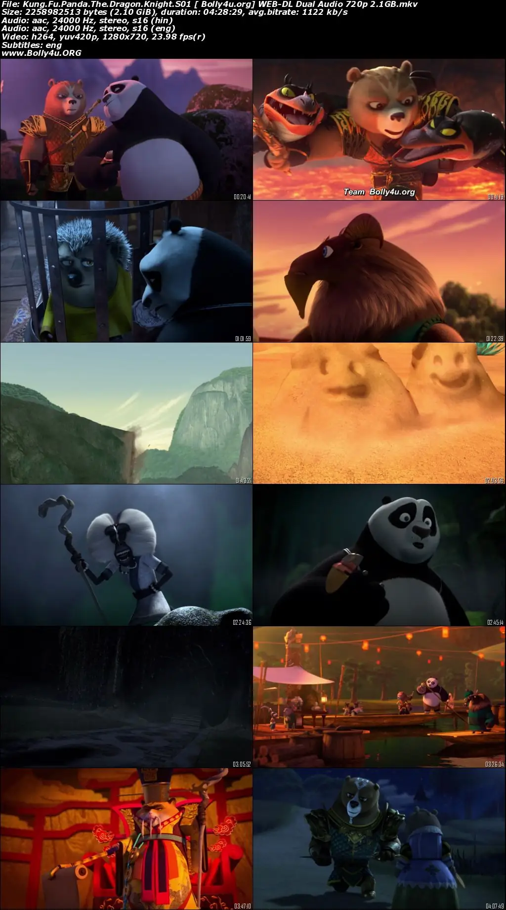 Kung Fu Panda The Dragon Knight 2022 WEB-DL Hindi Dual Audio ORG S01 Complete Download 720p  480p
