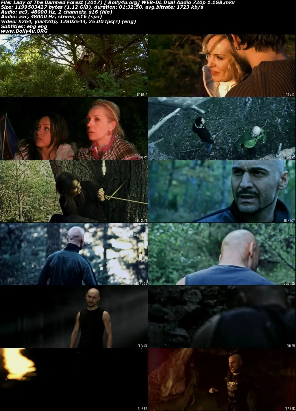 Lady of The Damned Forest 2017 WEB-DL 300Mb Hindi Dual Audio 480p Download