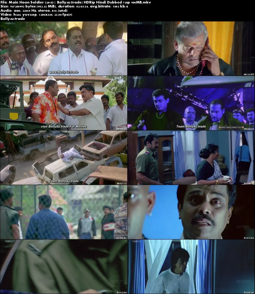 Main Hoon Soldier 2018 HDRip 900Mb Hindi Dubbed 720p Download
