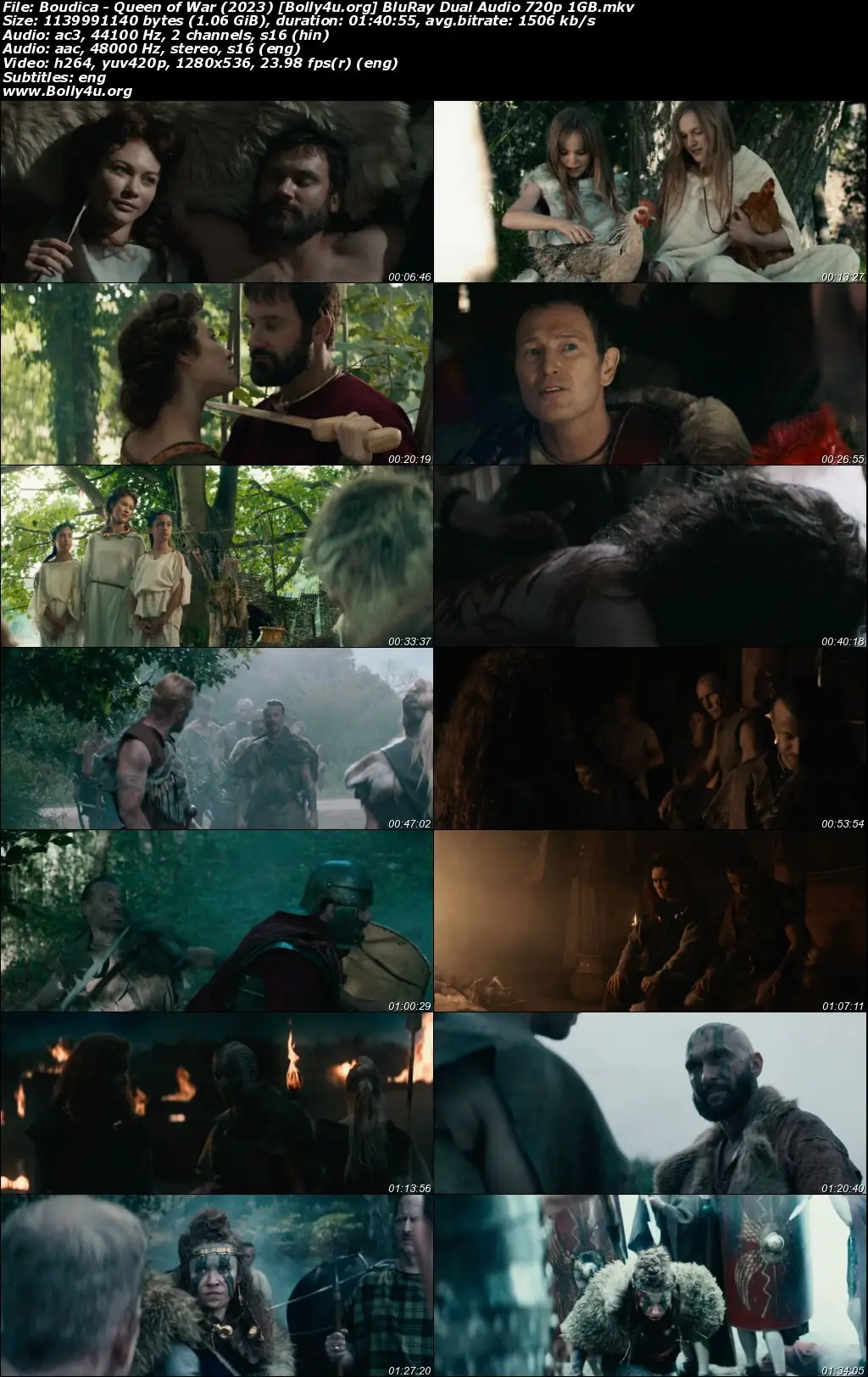 Boudica Queen of War 2023 BluRay Hindi Dual Audio Full Movie Download 720p  480p