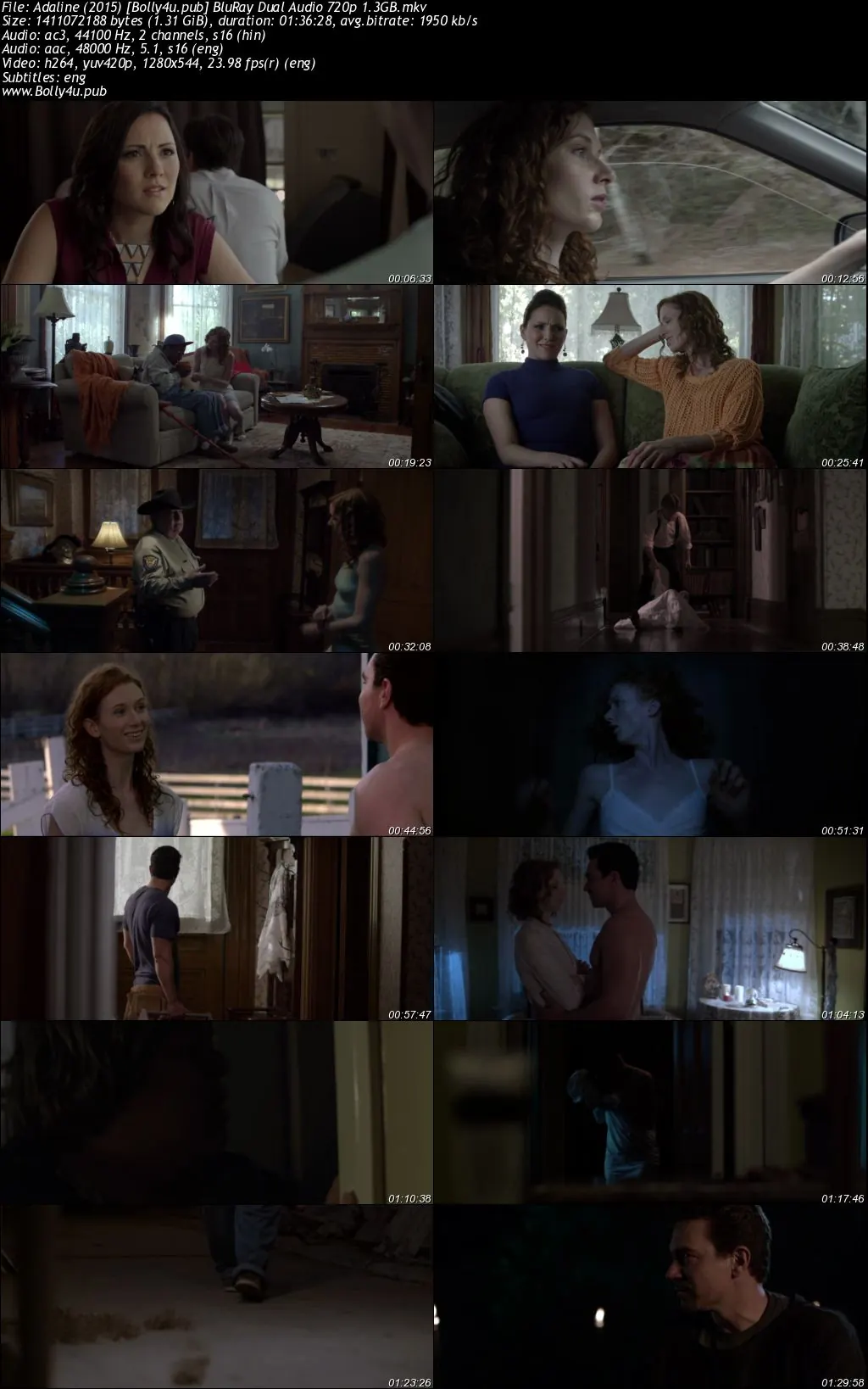 Adaline 2015 BluRay Hindi Dual Audio Full Movie Download 720p  480p