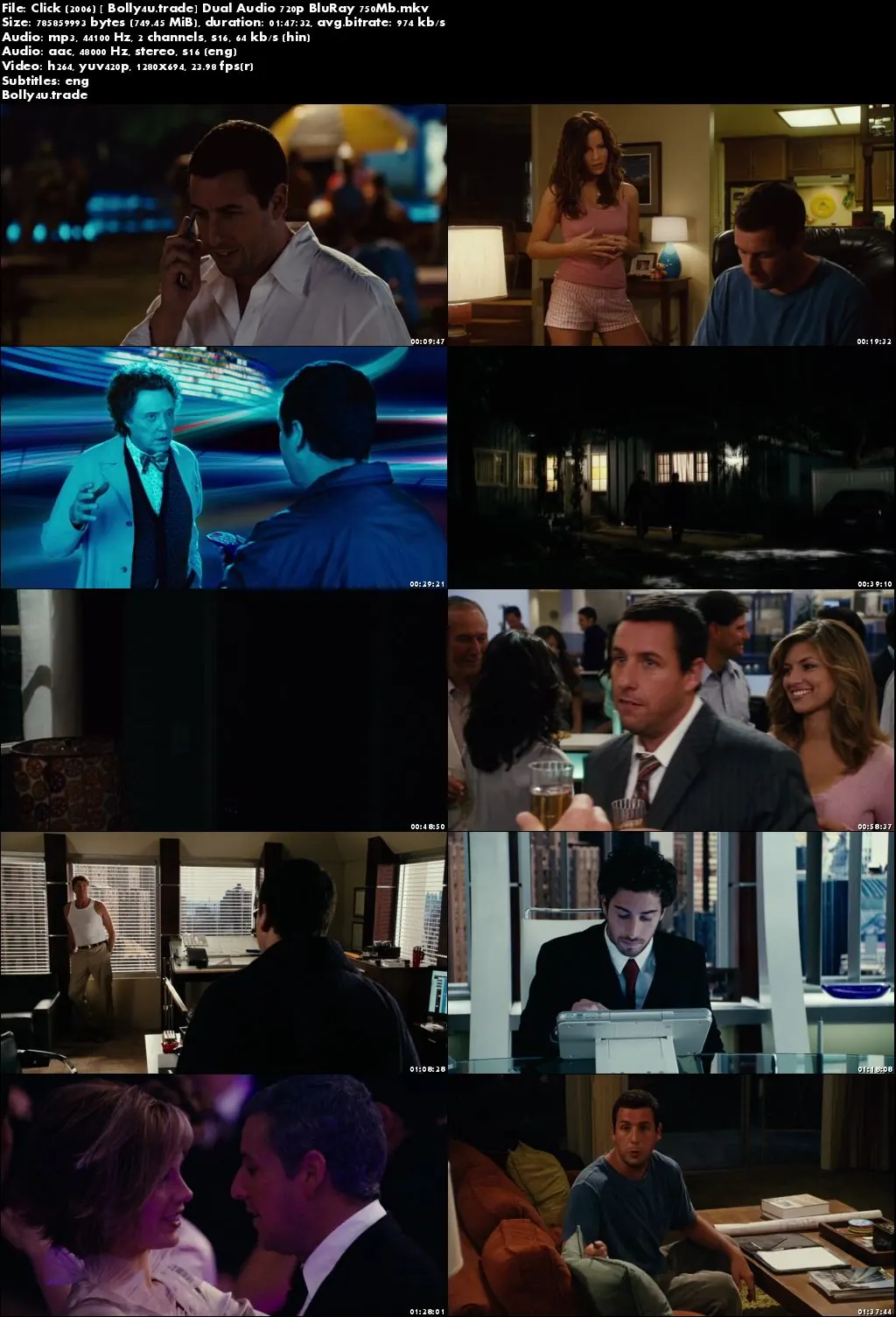 Click 2006 BluRay 750MB Hindi Dubbed Dual Audio 720p Download