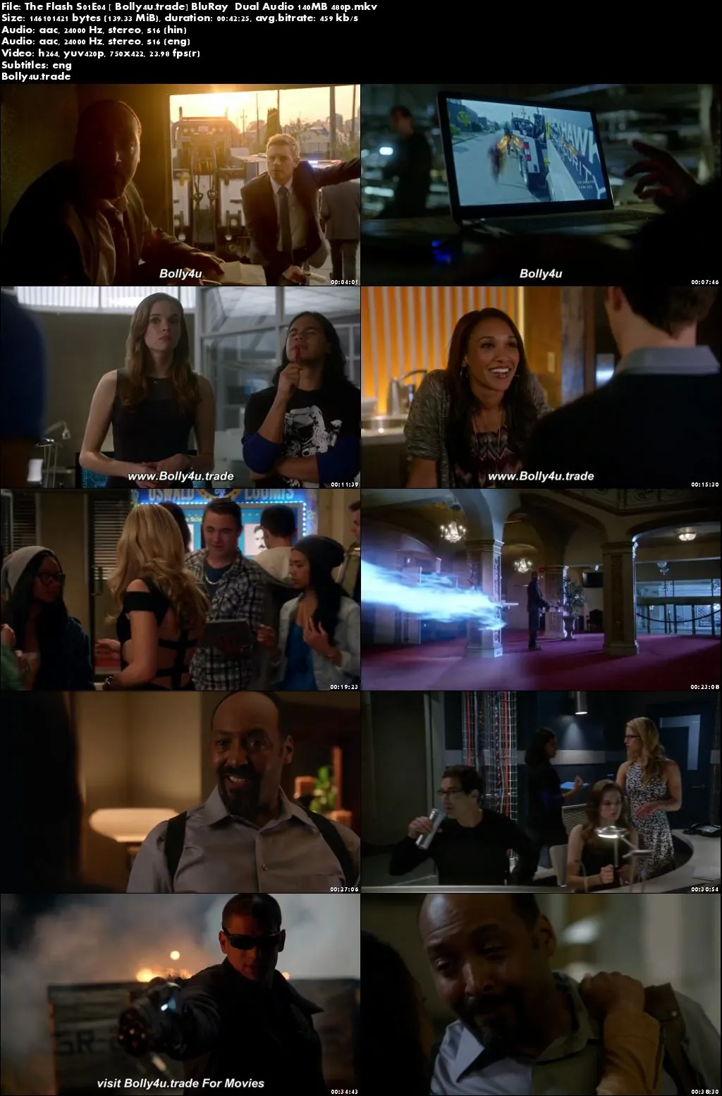 The Flash S01E04 BluRay 150MB Hindi Dual Audio 480p ESub Download
