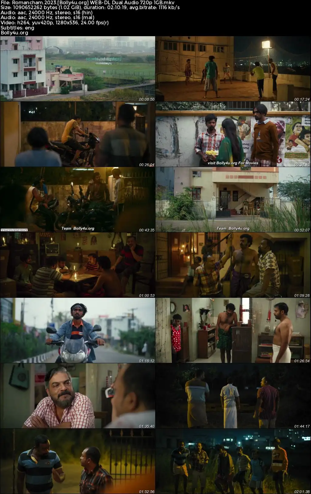 Romancham 2023 WEB-DL UNCUT Hindi Dual Audio ORG Full Movie Download 1080p  720p  480p