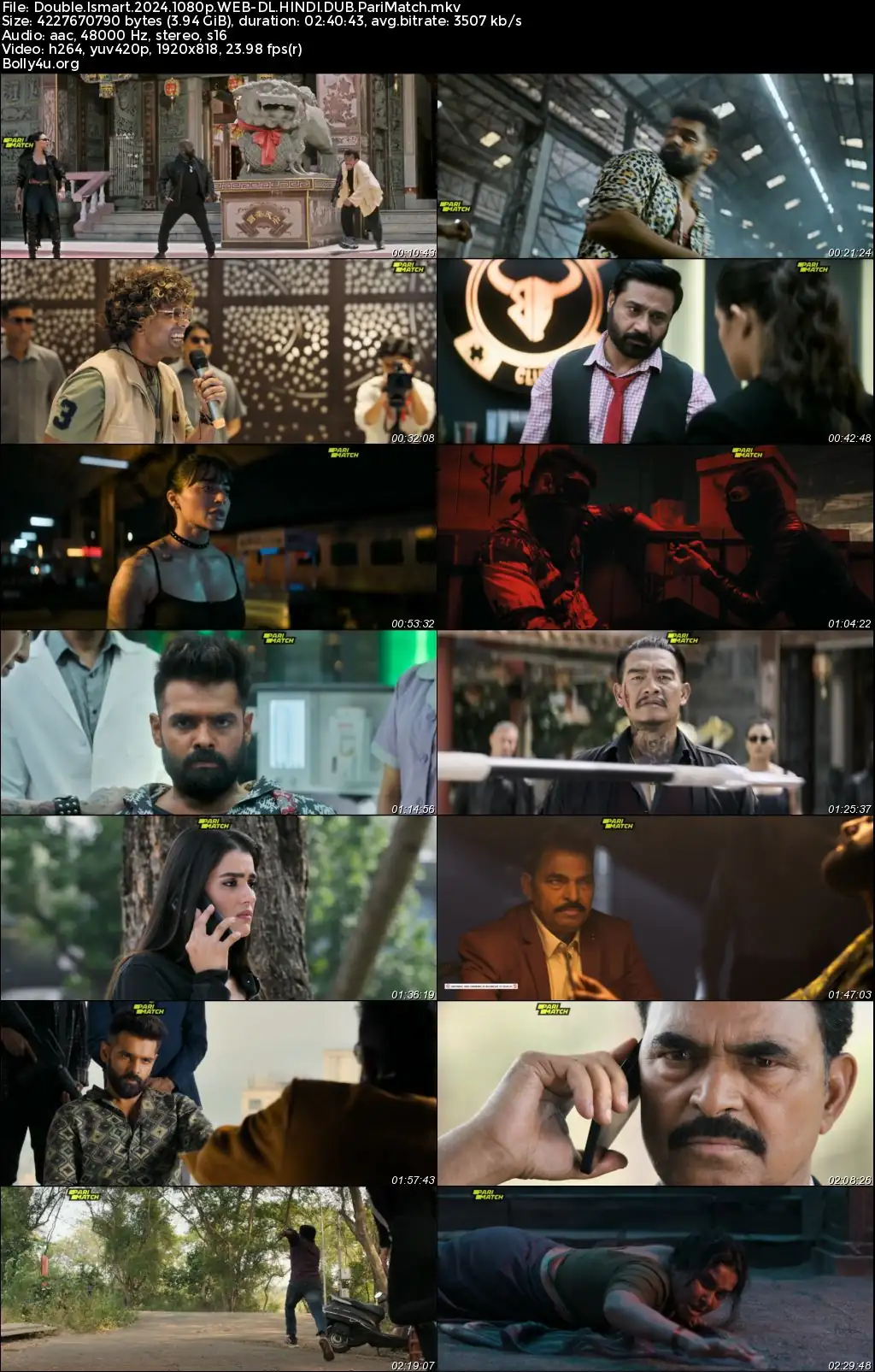 Double Ismart 2024 WEB-DL Hindi CLEAN Full Movie Download 1080p  720p  480p