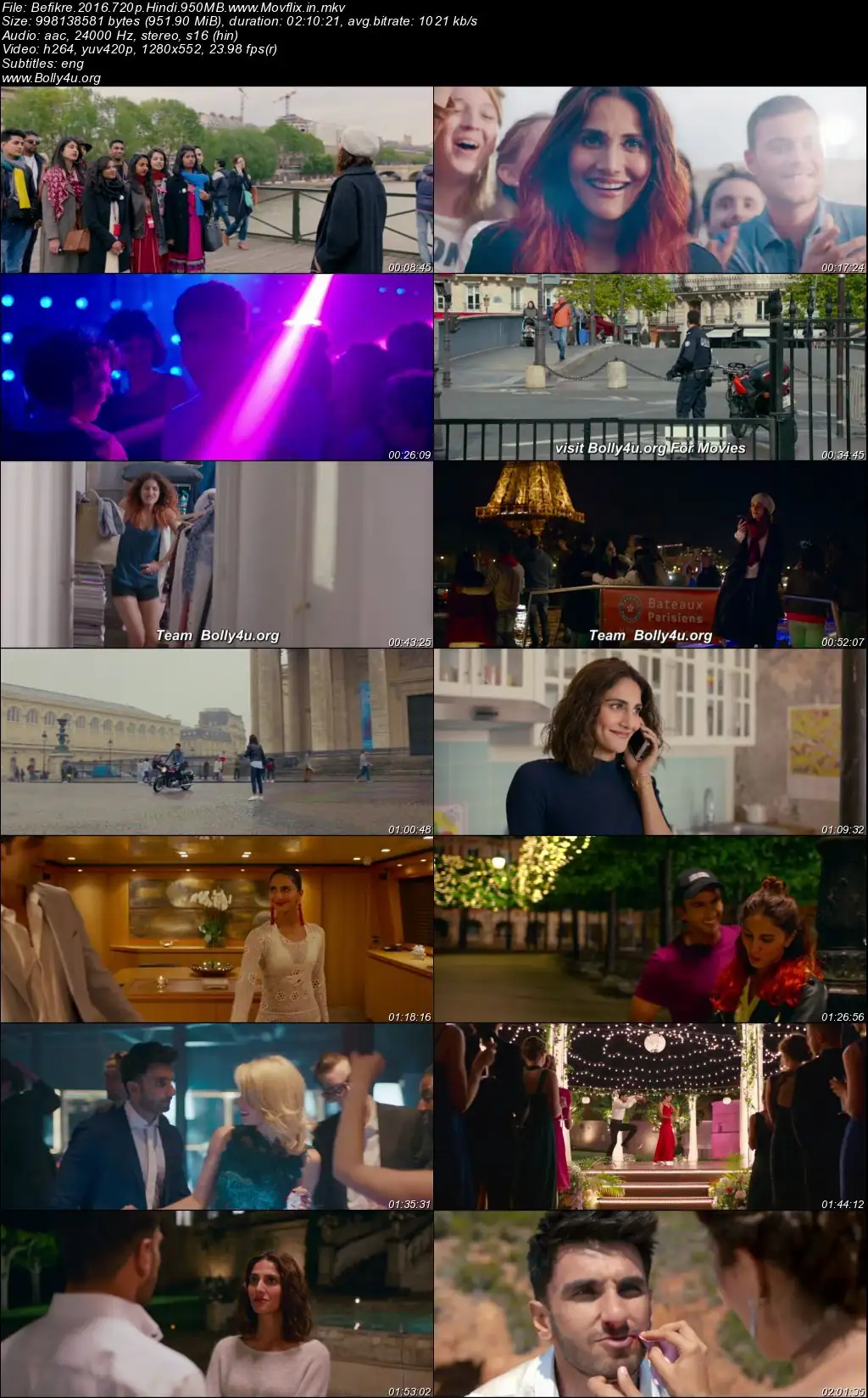 Befikre 2016 BluRay Hindi Full Movie Download 1080p  720p  480p