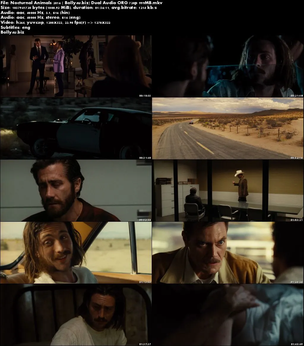 Nocturnal Animals 2016 BRRip 999MB Hindi Dual Audio ORG 720p Download
