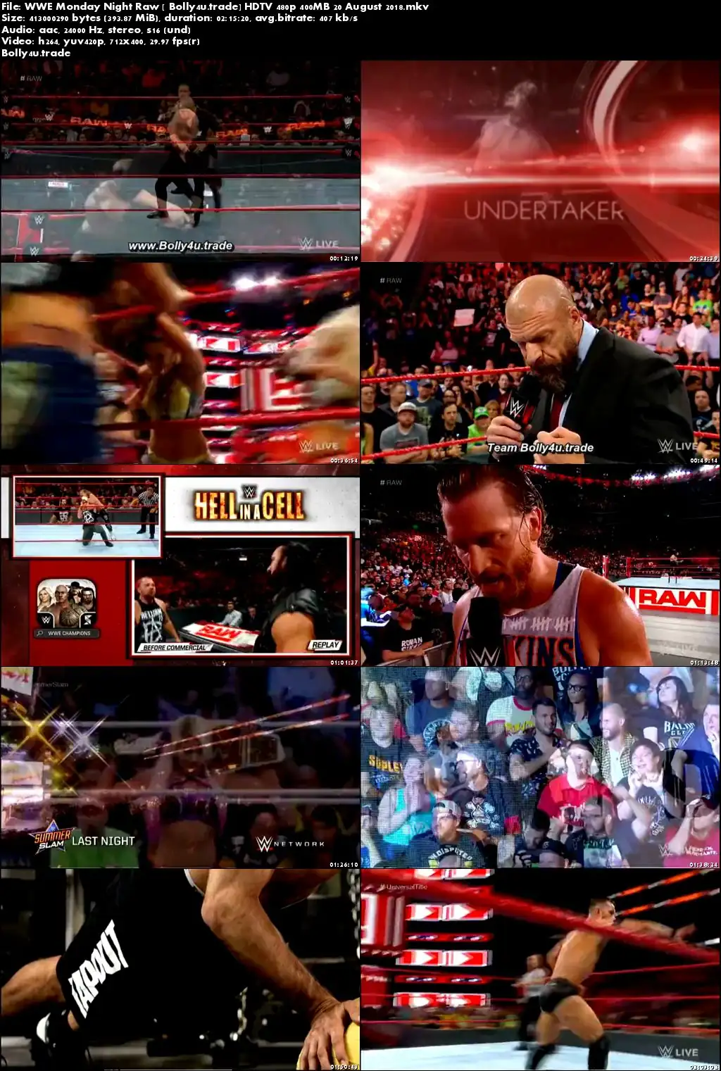 WWE Monday Night Raw HDTV 480p 400MB 20 August 2018 Download WWE Monday Night Raw HDTV 480p 400MB 20 August 2018 Download