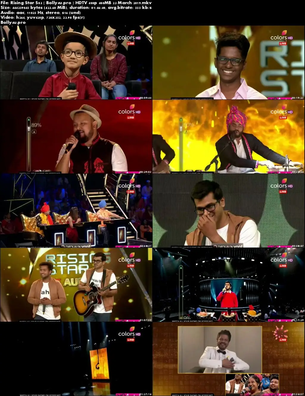 Rising Star S03 HDTV 480p 400MB 23 March 2019 Download