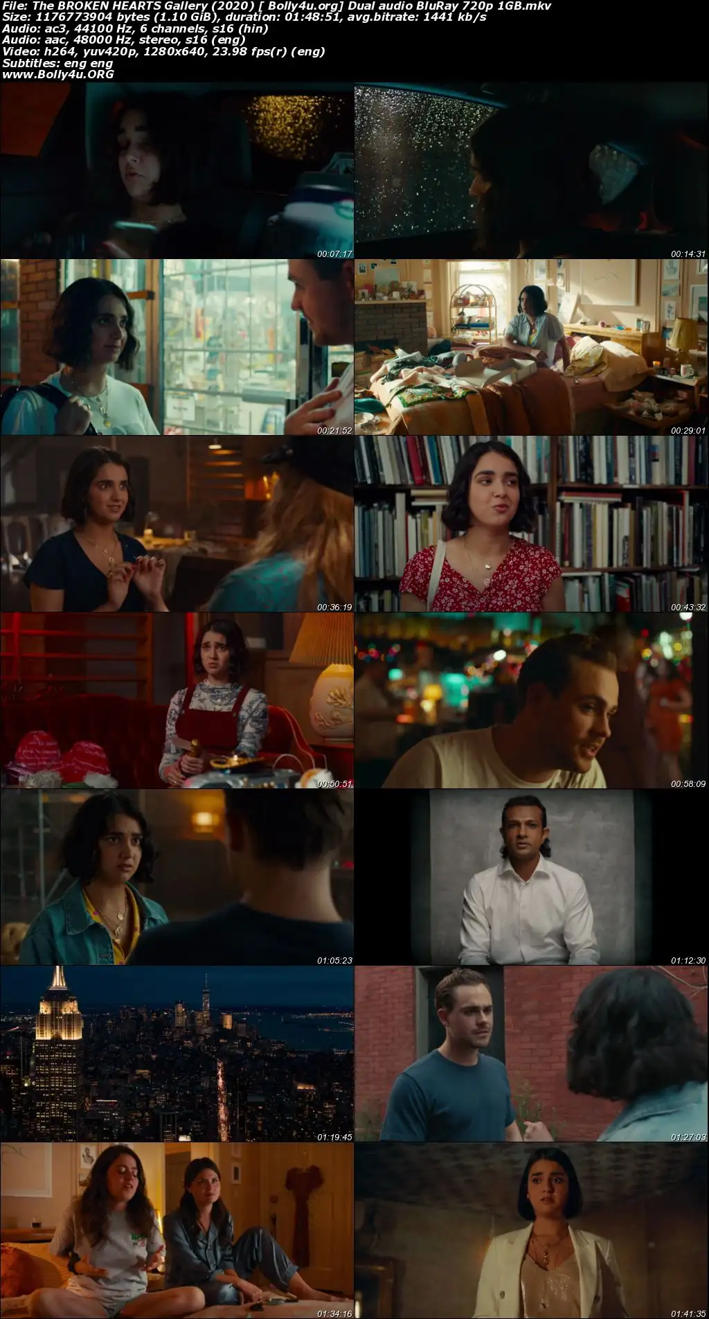 The Broken Hearts Gallery 2020 BluRay 400MB Hindi Dual Audio 480p Download