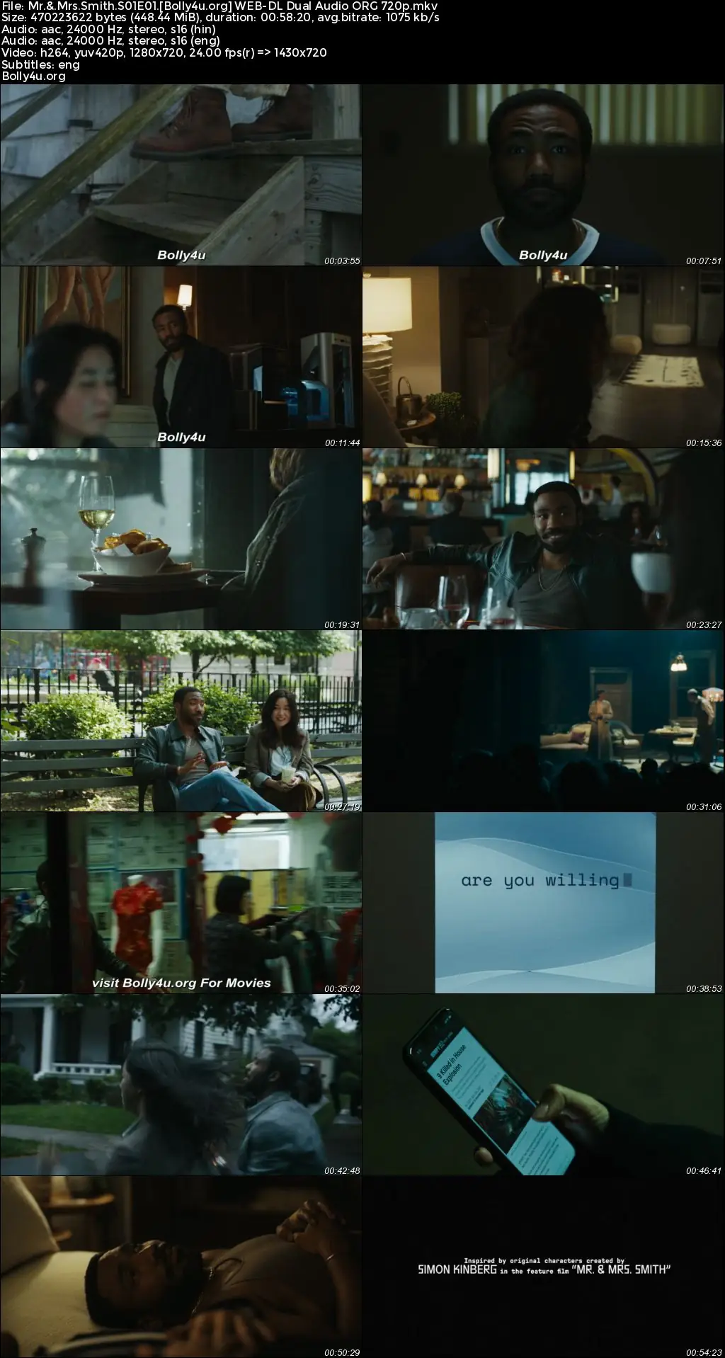 Mr & Mrs Smith 2024 WEB-DL Hindi Dual Audio ORG S01 Complete Download 720p  480p