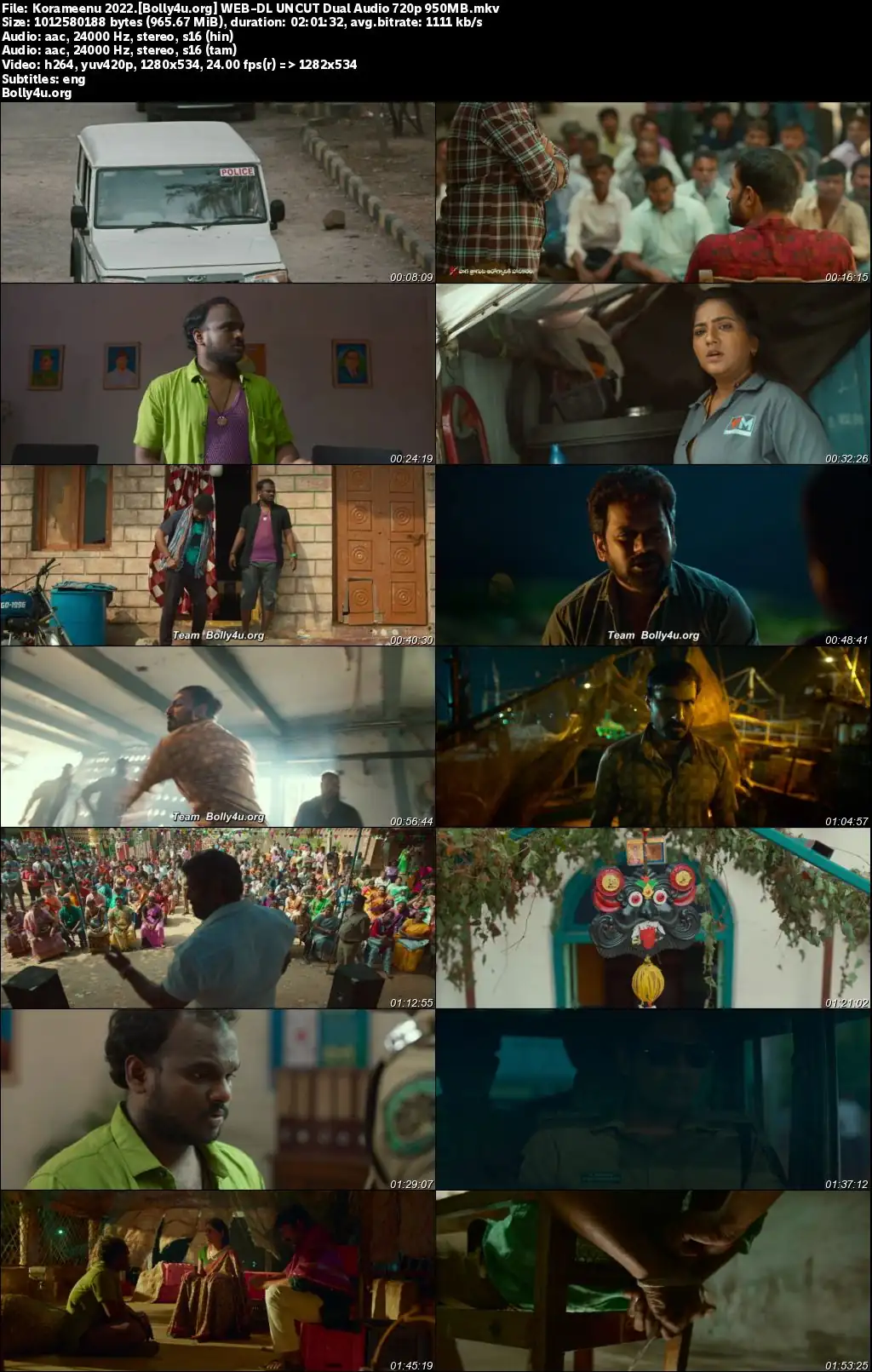 Korameenu 2022 WEB-DL UNCUT Hindi Dual Audio ORG Full Movie Download 1080p  720p  480p