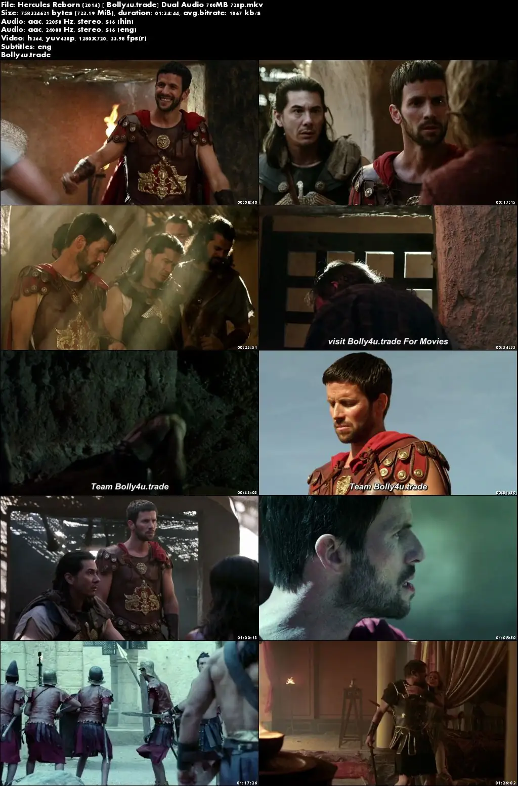 Hercules Reborn 2014 BluRay 300Mb Full Hindi Dual Audio Movie Download 480p
