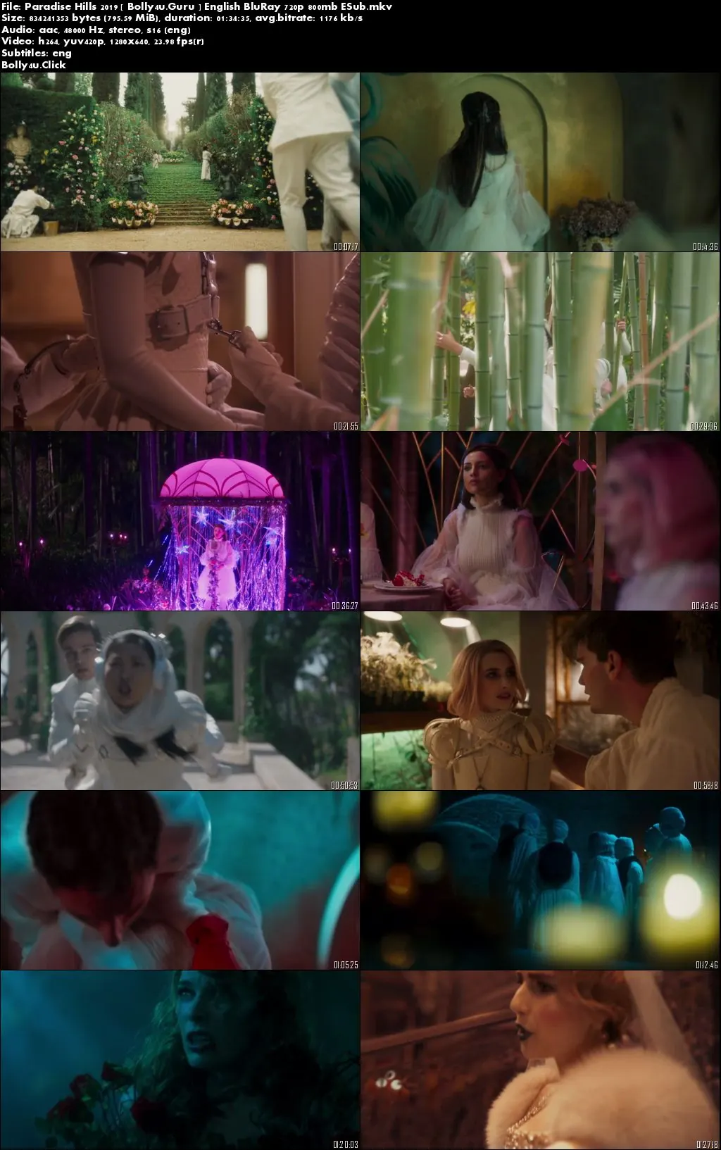 Paradise Hills 2019 BRRip 300Mb English 480p ESub download