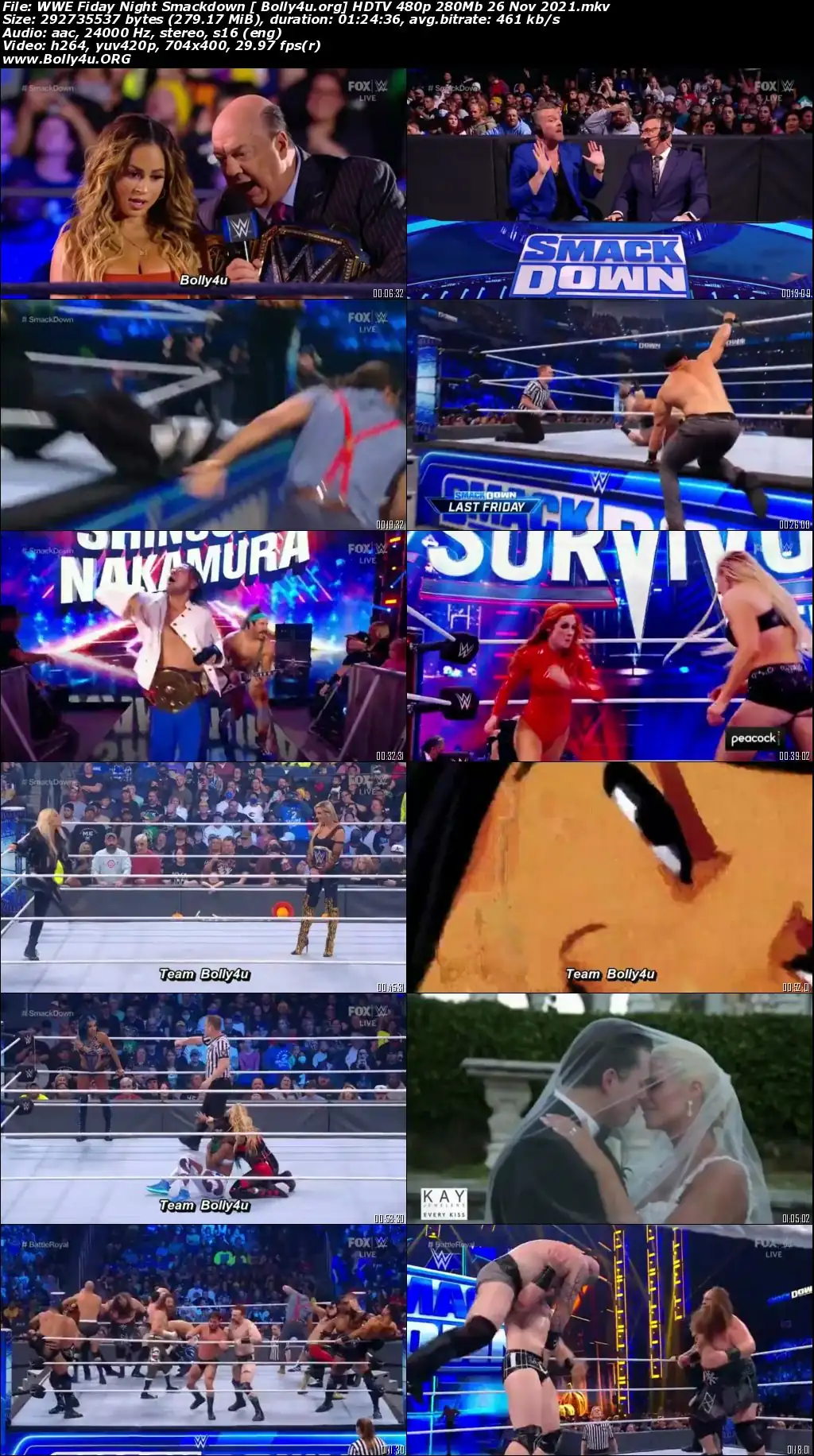 WWE Friday Night Smackdown HDTV 480p 280Mb 26 Nov 2021 Download