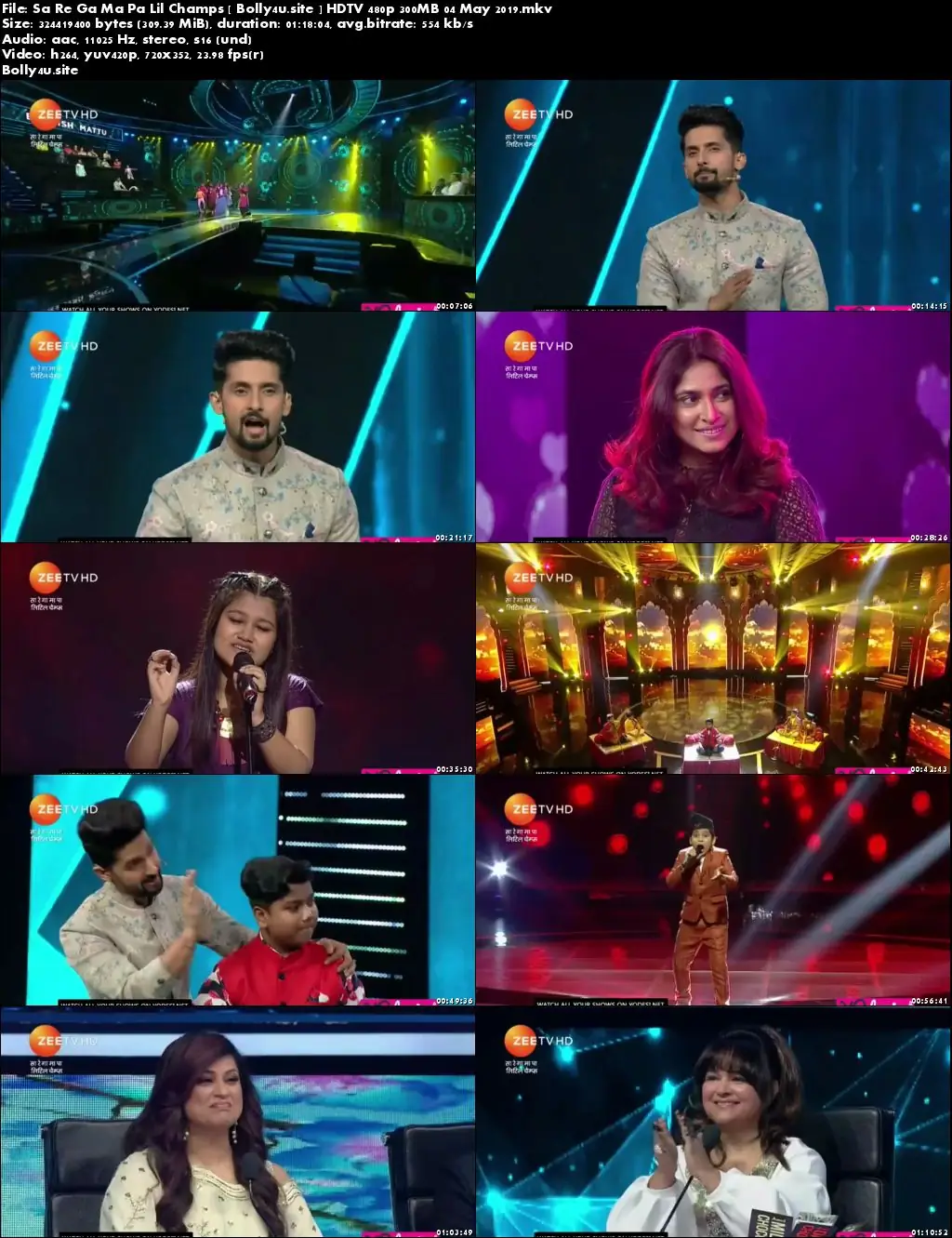 Sa Re Ga Ma Pa Lil Champs HDTV 480p 300MB 04 May 2019 Download