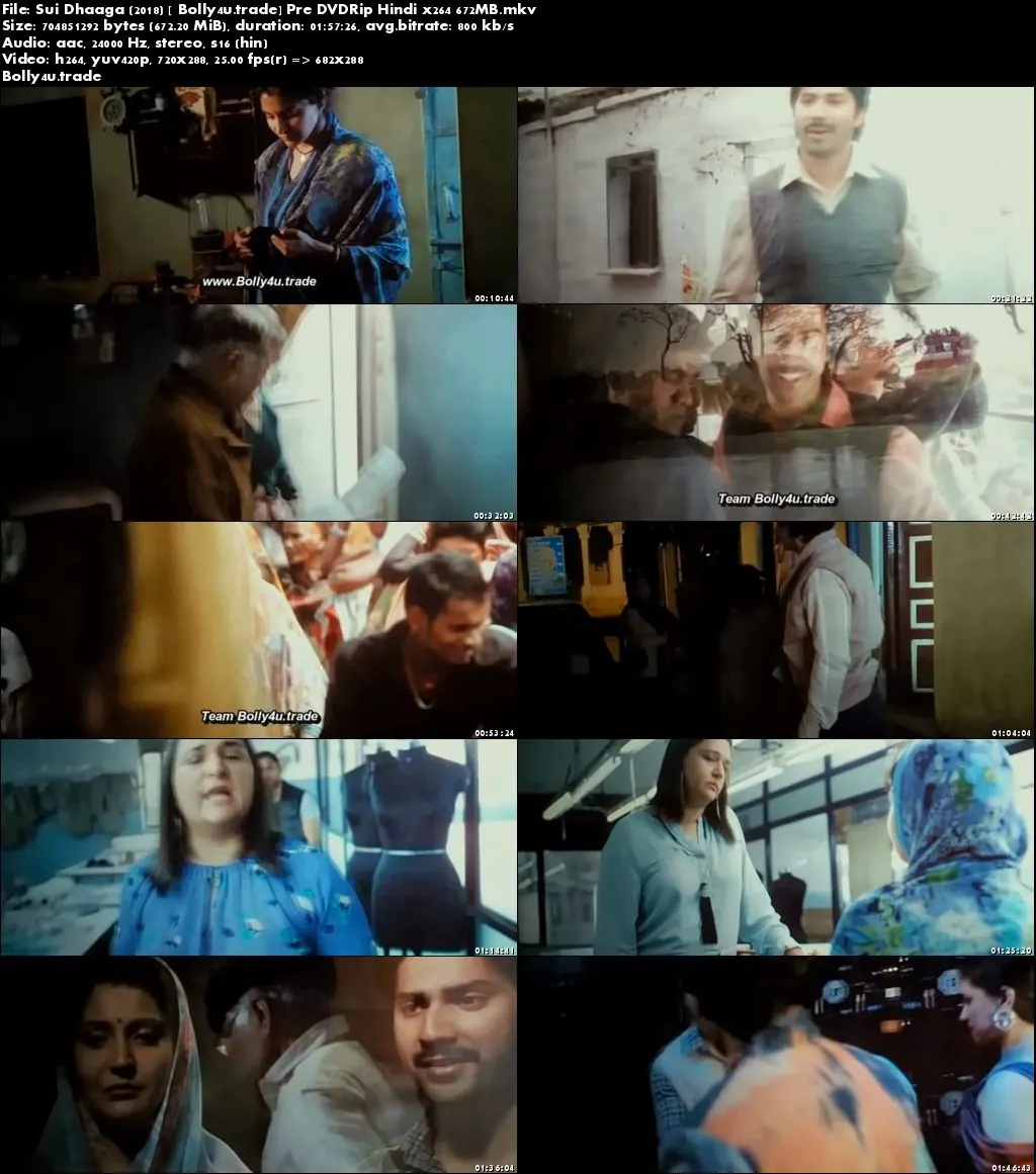 Sui Dhaaga 2018 Pre DVDRip 300MB Full Hindi Movie Download 480p