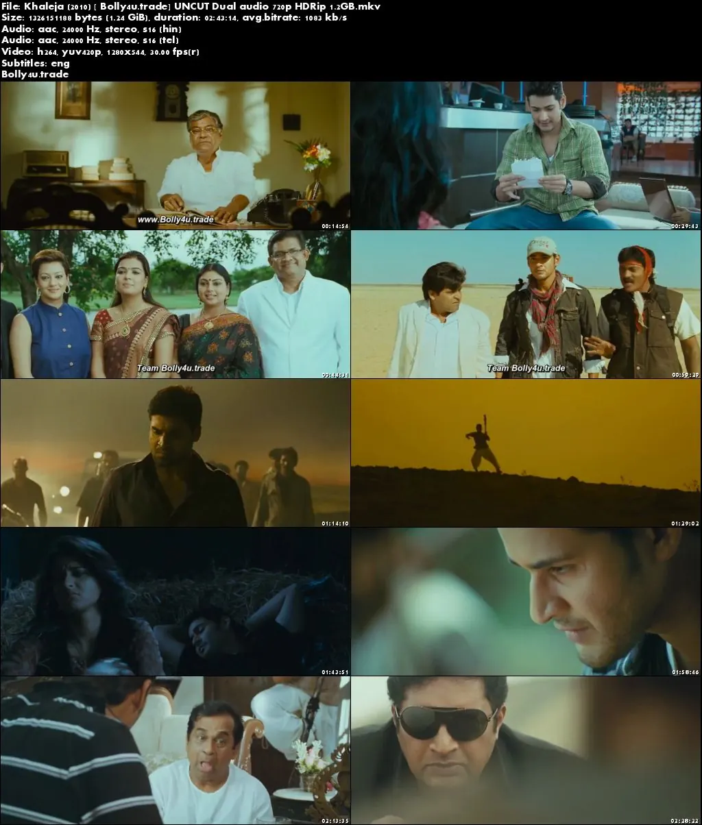 Khaleja 2010 HDRip UNCUT 500MB Hindi Dubbed Dual Audio 480p Download