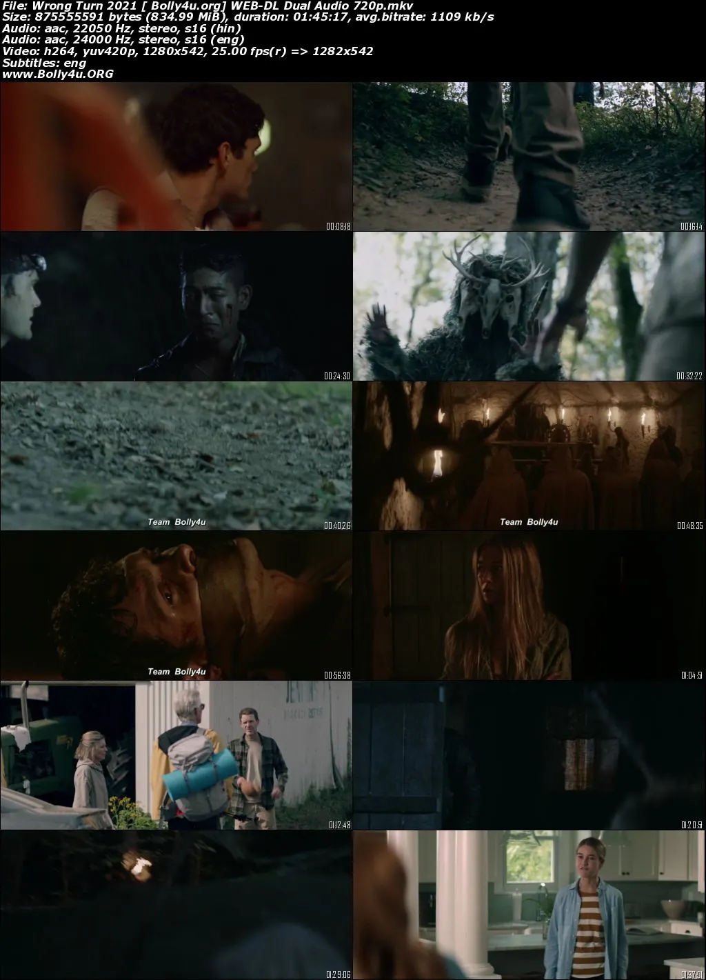 Wrong Turn 2021 WEB-DL 800Mb Hindi Dual Audio 720p Download