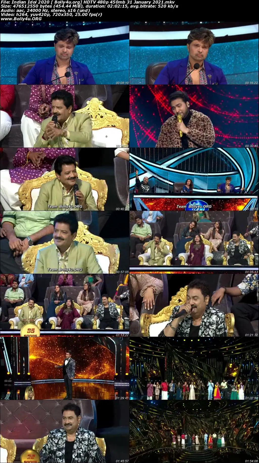 Indian Idol 2021 HDTV 480p 450mb 31 January 2021 Download Indian Idol 2021 HDTV 480p 450mb 31 January 2021 Download
