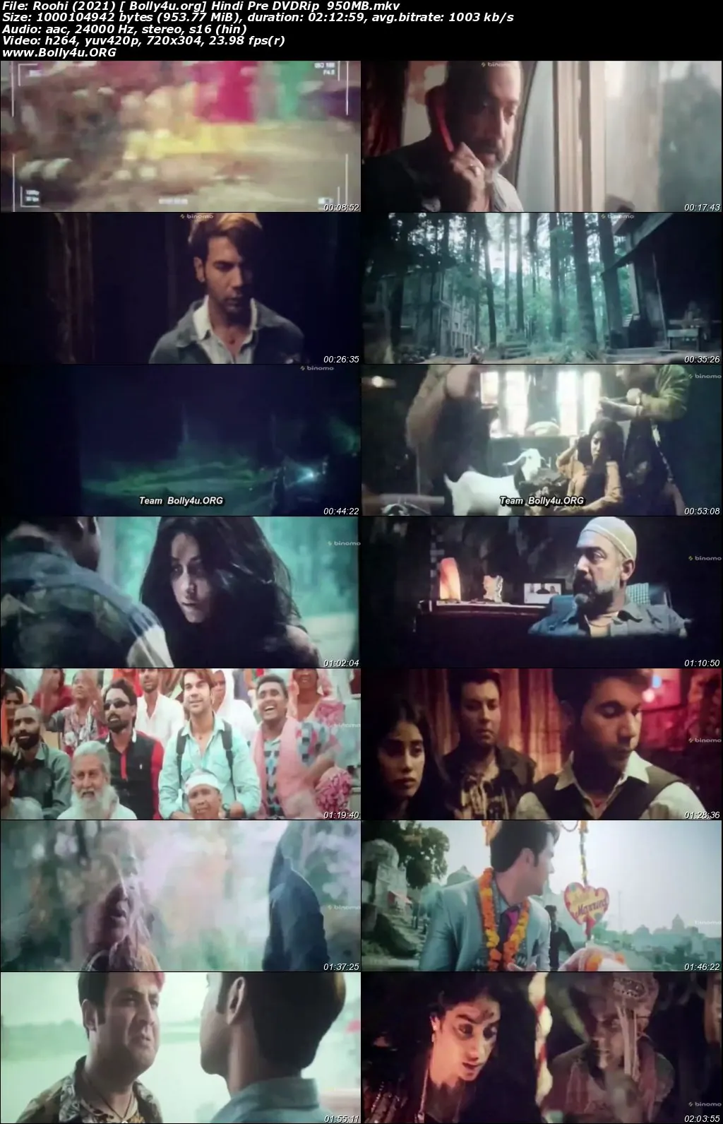 Roohi 2021 Pre DVDRip 950MB Hindi Movie Download x264