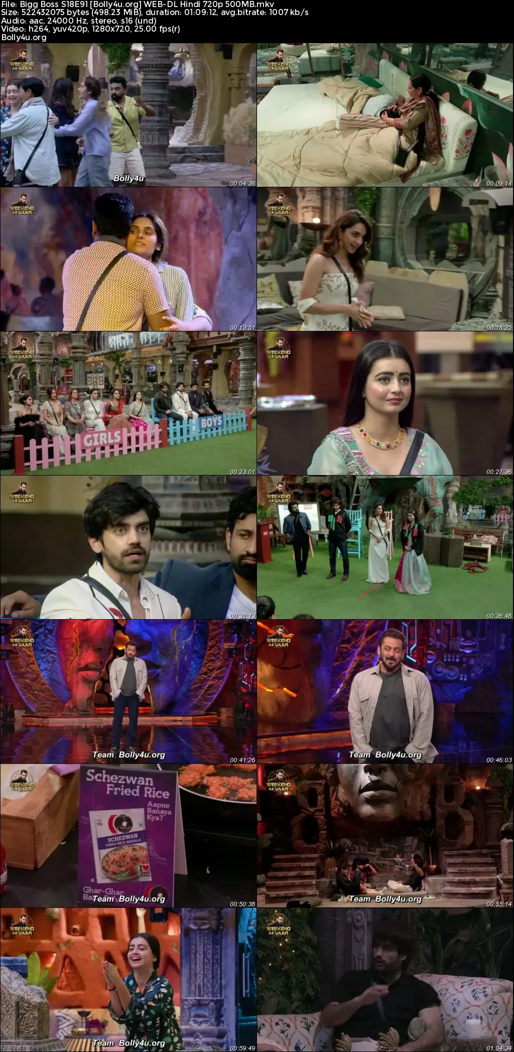 Bigg Boss 2024 WEB-DL Hindi S18E91 Download 720p  480p