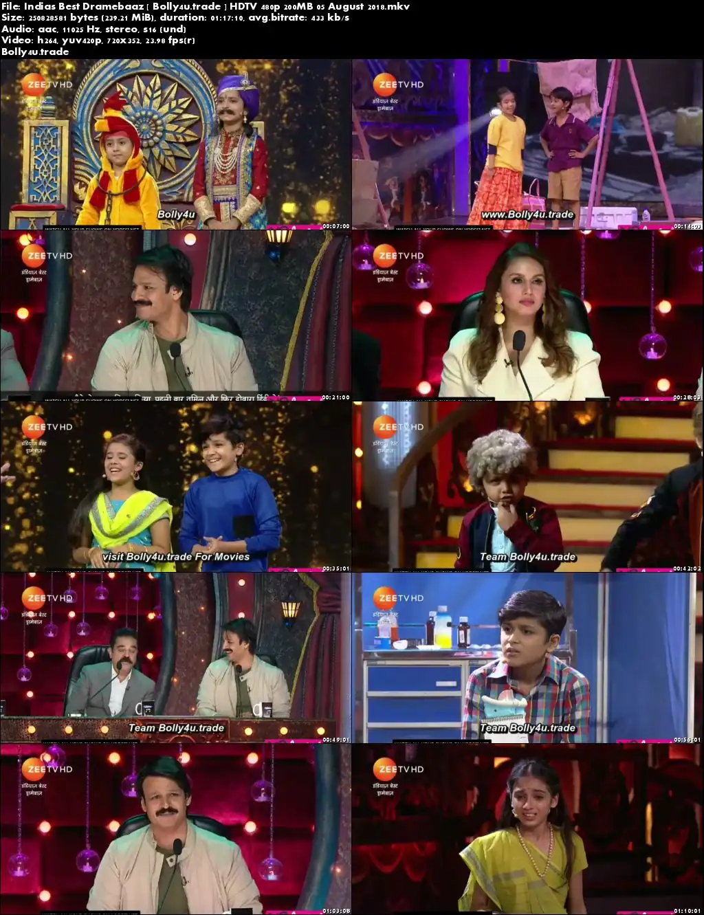 Indias Best Dramebaaz HDTV 480p 200MB 05 August 2018 Download
