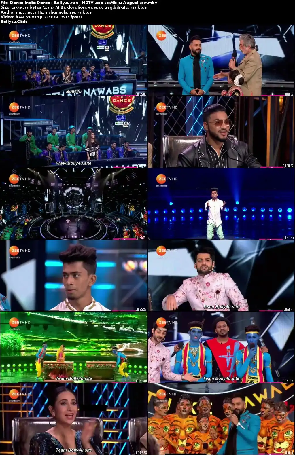 Dance India Dance HDTV 480p 200Mb 24 August 2019 Download Dance India Dance HDTV 480p 200Mb 24 August 2019 Download
