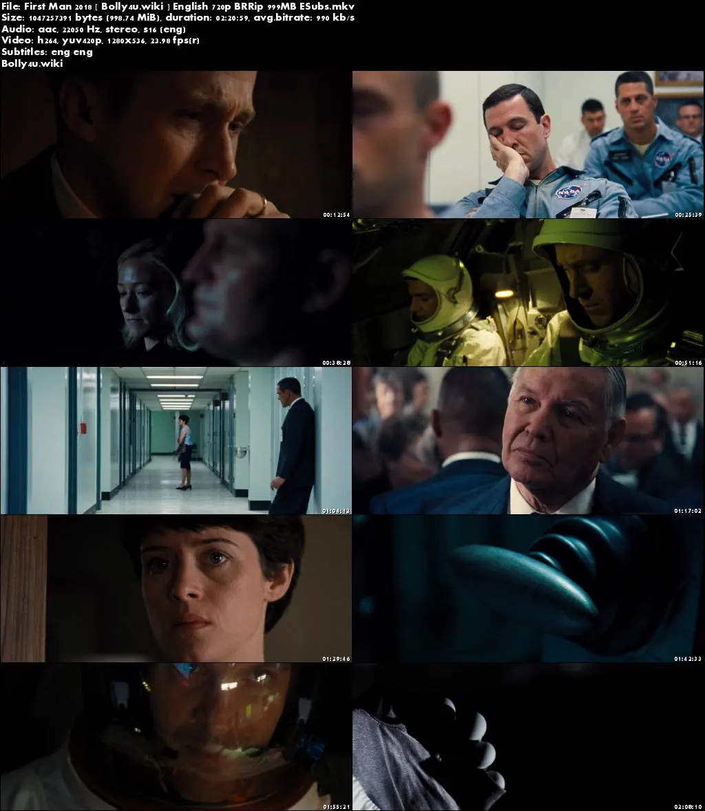 First Man 2018 BRRip 400Mb English 480p ESub download