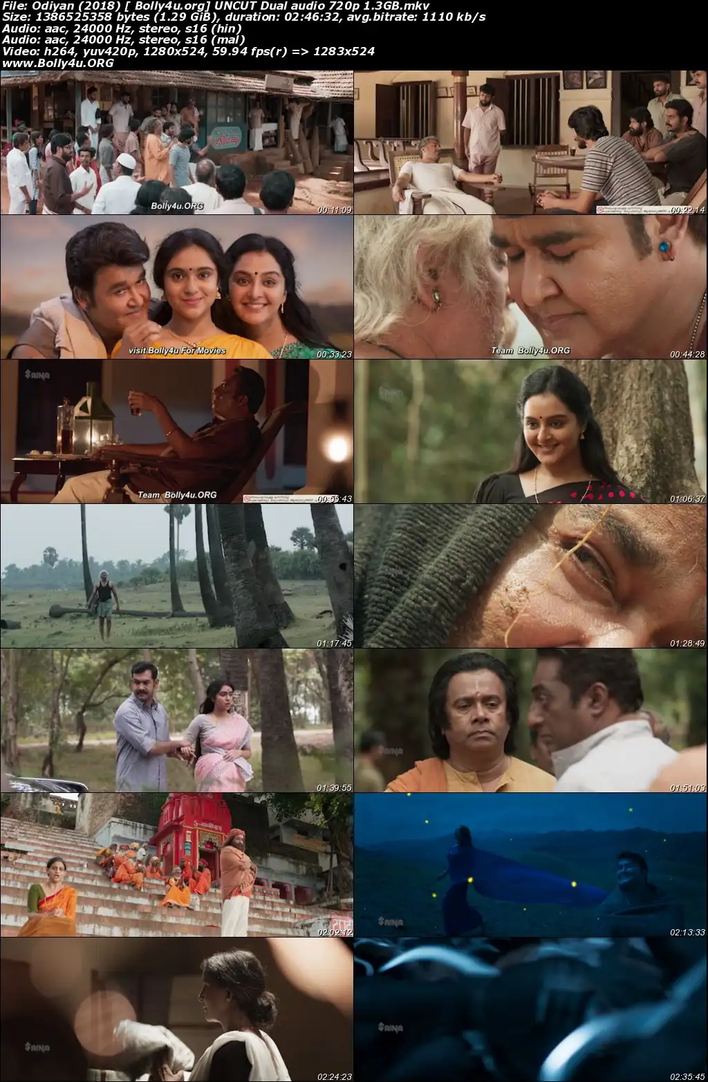 Odiyan 2018 DVDRip 1.3GB UNCUT Hindi Dual Audio 720p Download