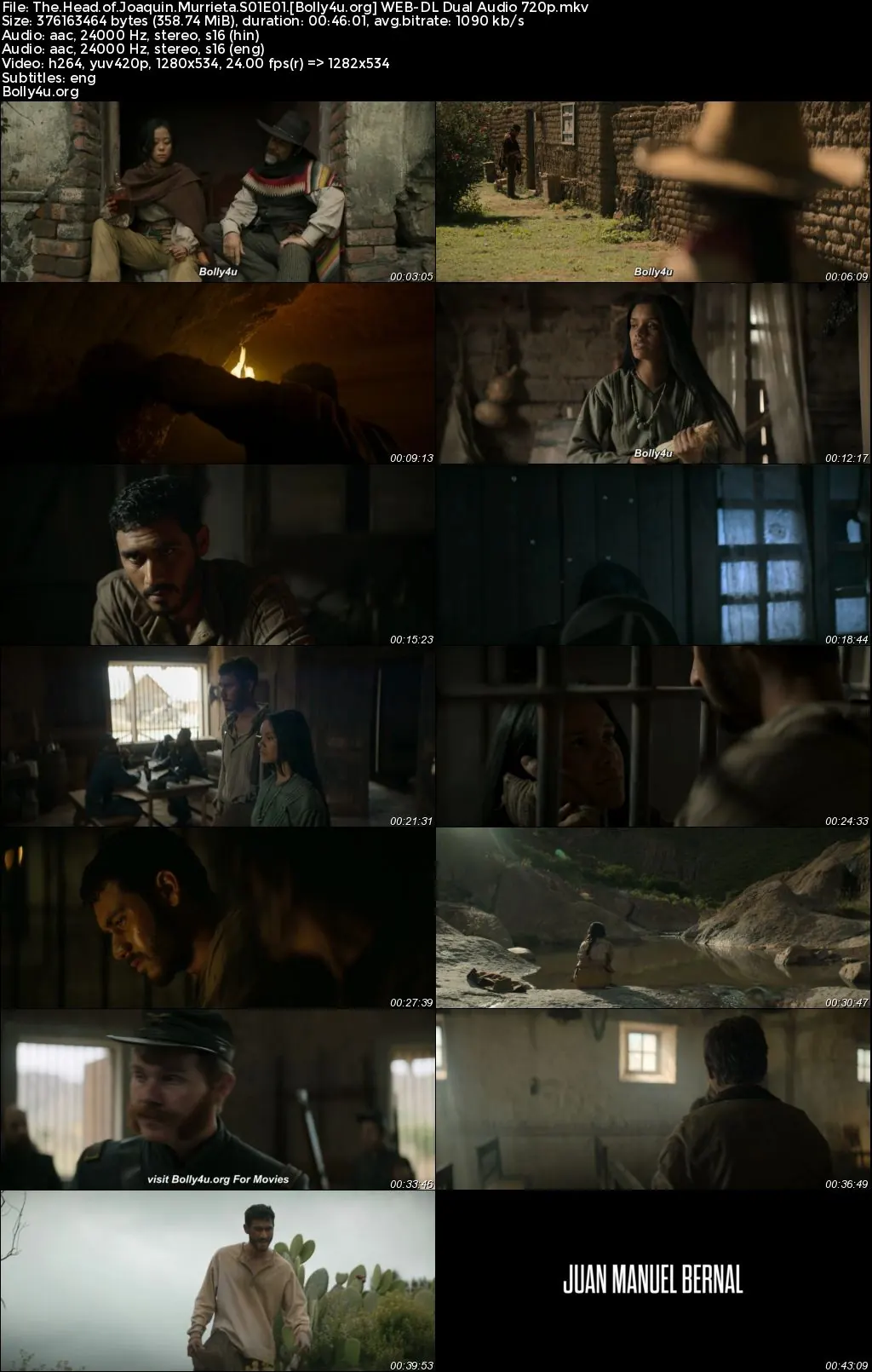 The Head of Joaquin Murrieta 2023 WEB-DL Hindi Dual Audio ORG S01 Complete Download 720p  480p