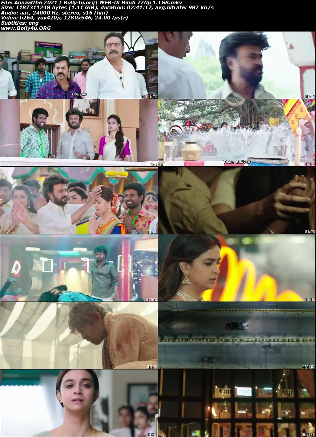 Annaatthe 2021 WEB-DL 1.1GB Hindi Dubbed Movie Download 720p ESub