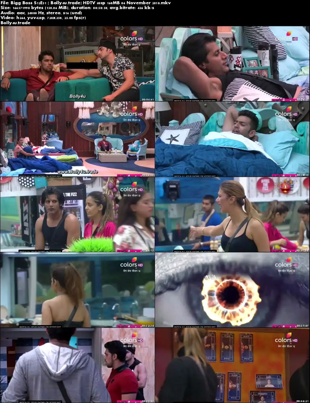 Bigg Boss S12E51 HDTV 480p 160MB 06 November 2018 Download