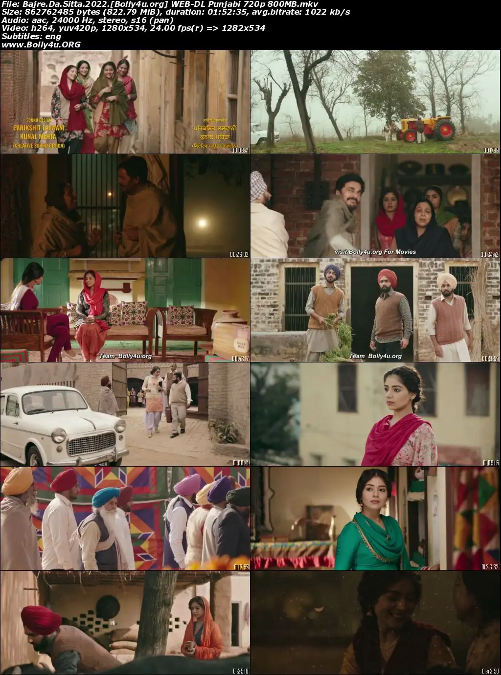 Bajre Da Sitta 2022 WEB-DL Punjabi Full Movie Download 1080p  720p  480p