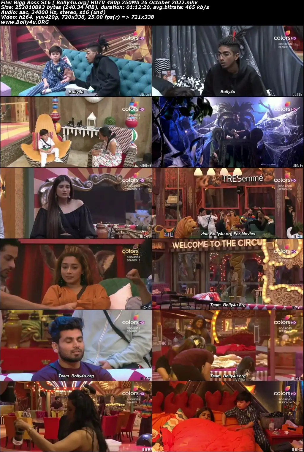 Bigg Boss S16 HDTV 480p 250Mb 26 October 2022 Download