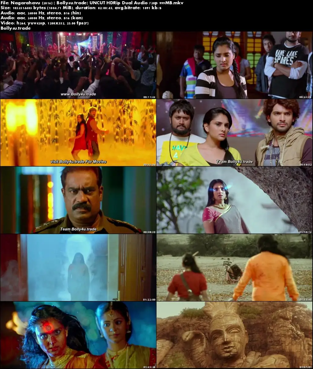 Nagarahavu 2016 HDRip 999MB UNCUT Hindi Dual Audio 720p Download