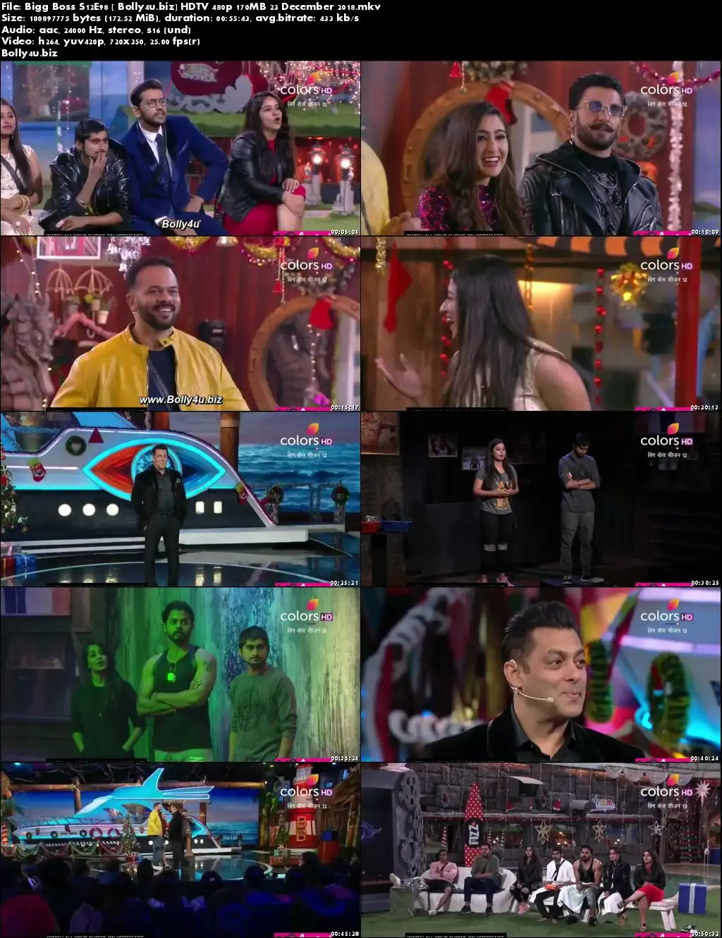 Bigg Boss S12E98 HDTV 480p 180MB 23 December 2018 Download Bigg Boss S12E98 HDTV 480p 180MB 23 December 2018 Download
