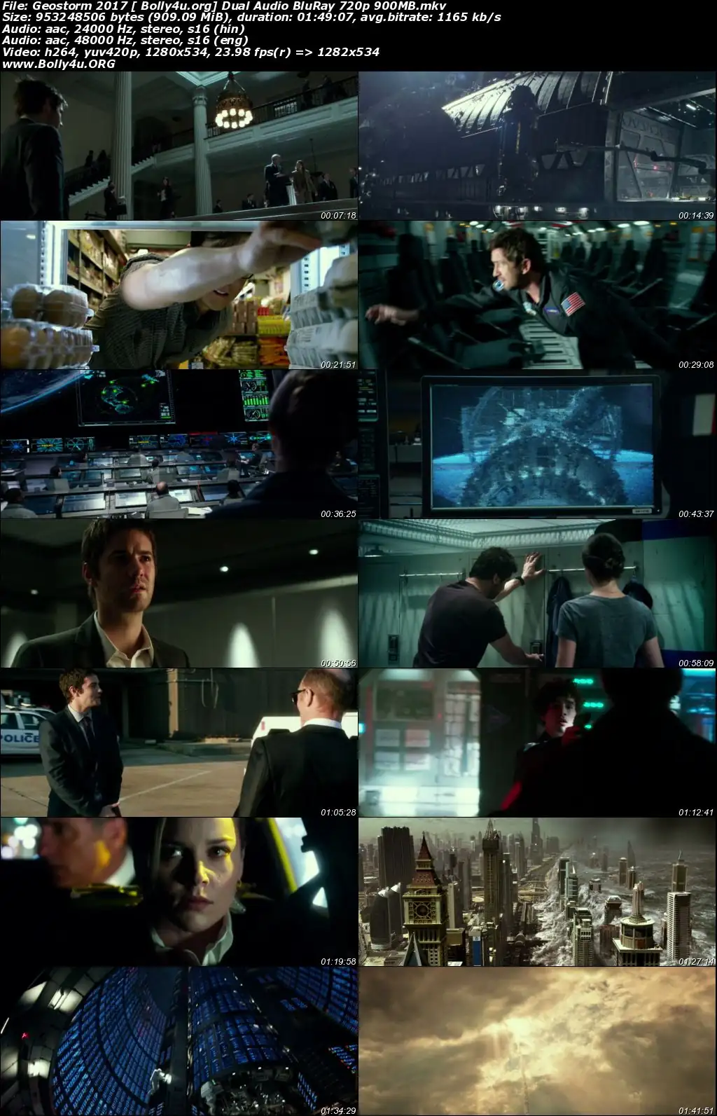 Geostorm 2017 BluRay 400Mb Hindi Dual Audio 480p Download