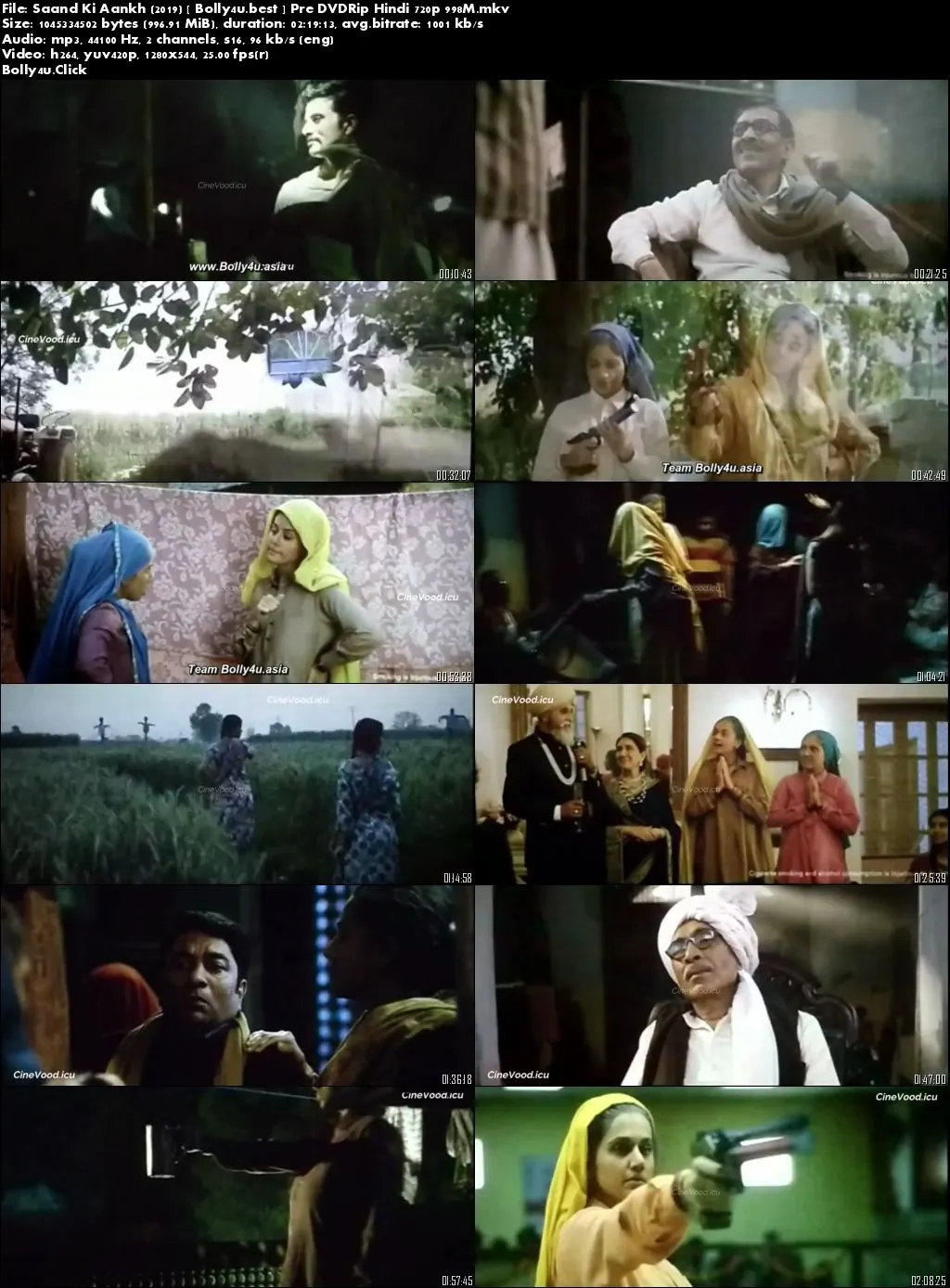 Saand Ki Aankh 2019 Pre DVDRip 950Mb Hindi Full Movie Download 720p